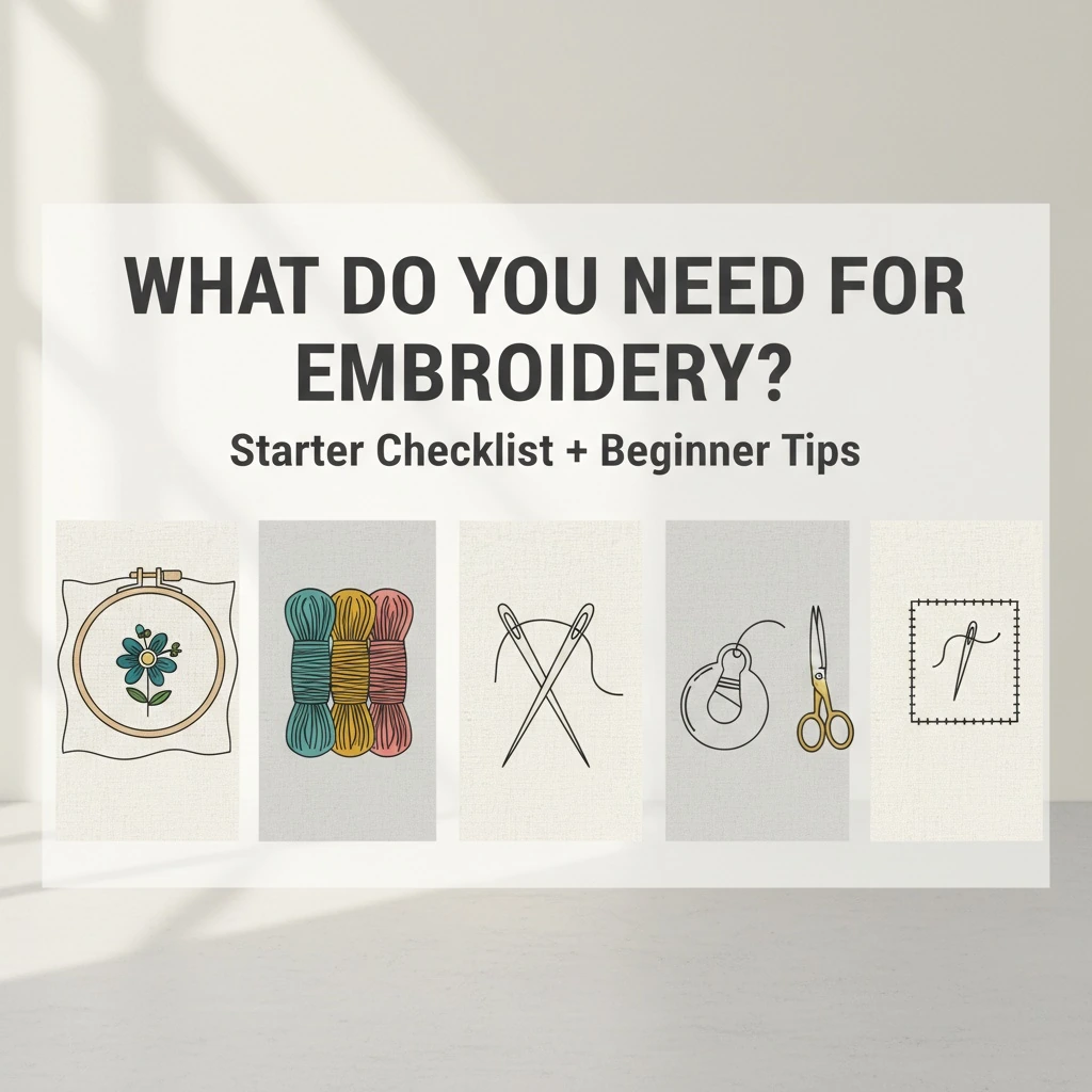 What do you need for embroidery? Starter checklist + beginner tips