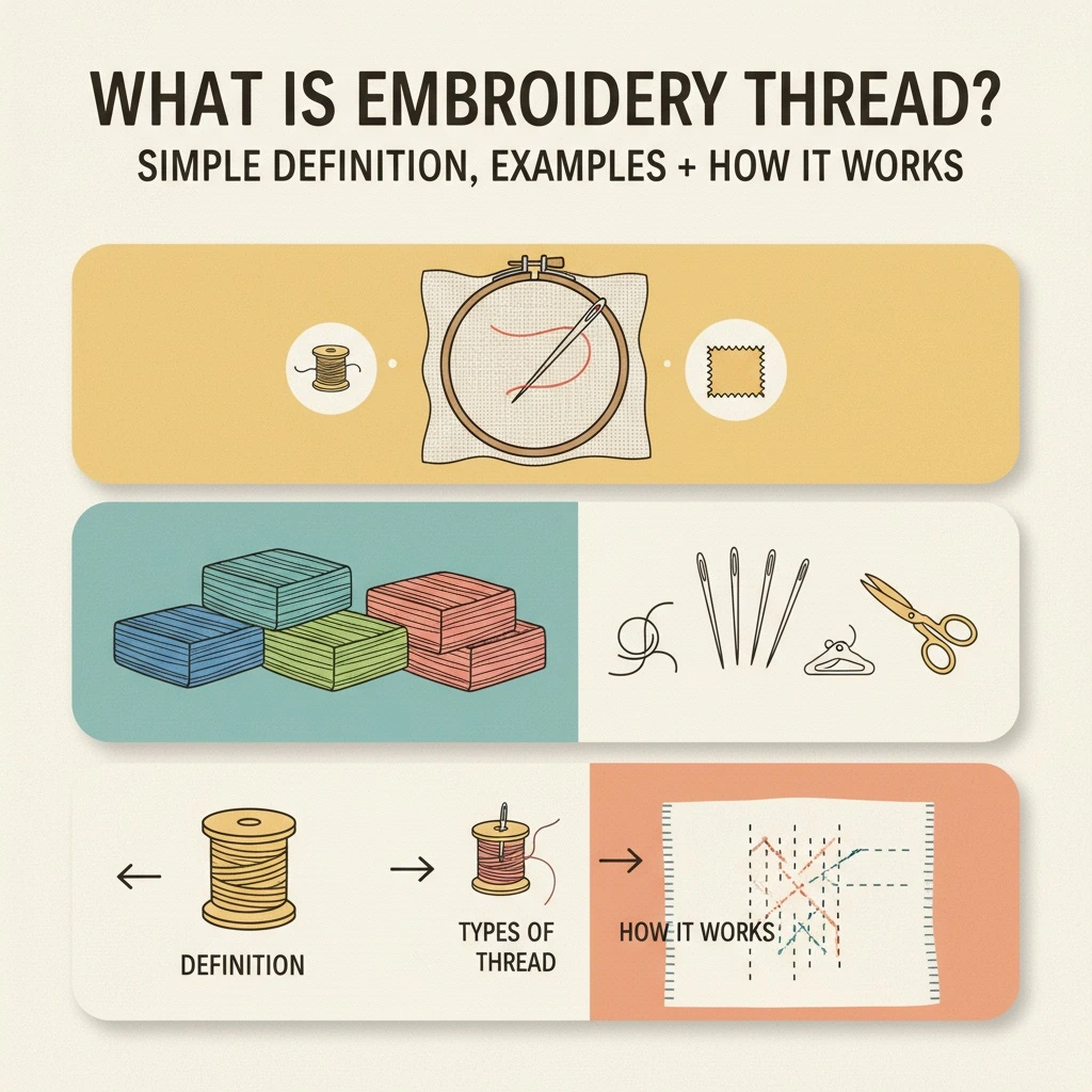 What is embroidery thread? Simple definition, examples + how it works