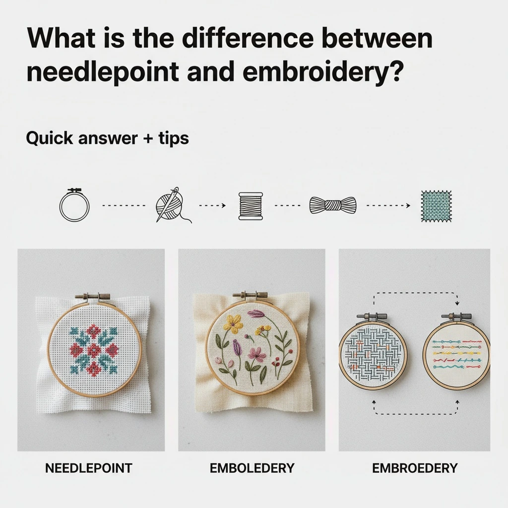 What is the difference between needlepoint and embroidery? Quick answer + tips