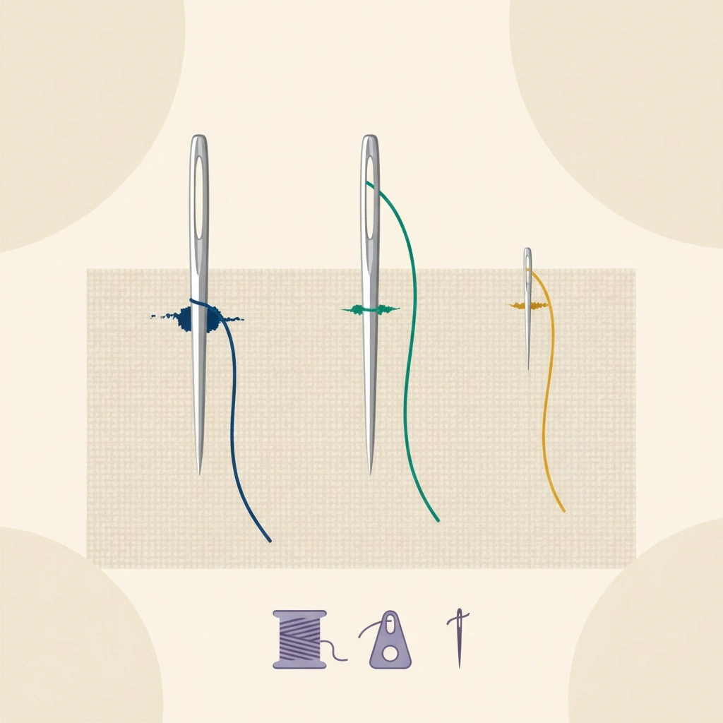 In-progress embroidery demonstration for what size needle for embroidery in a hoop on linen fabric.