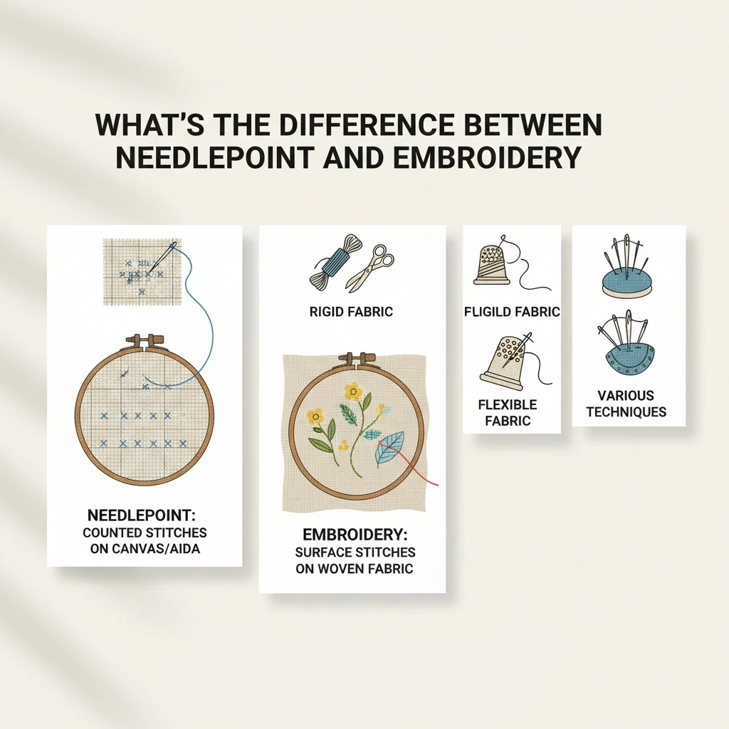What’s the difference between needlepoint and embroidery: Guide + tips
