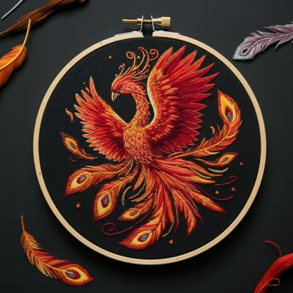 Rise of the Phoenix Embroidery Guide | Hand Embroidery Pattern PDF