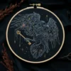 Runic Raven of Secrets Embroidery Guide | Hand Embroidery Pattern PDF