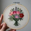 Simple & Elegant Floral Bouquet | Hand Embroidery Pattern PDF
