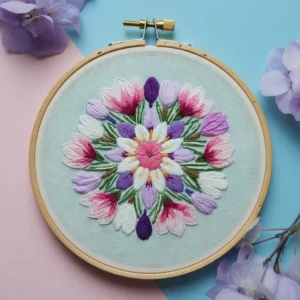 Spring Crocus Mandala | Hand Embroidery Pattern PDF
