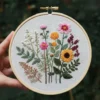 Wildflower Bouquet Embroidery | Hand Embroidery Pattern PDF