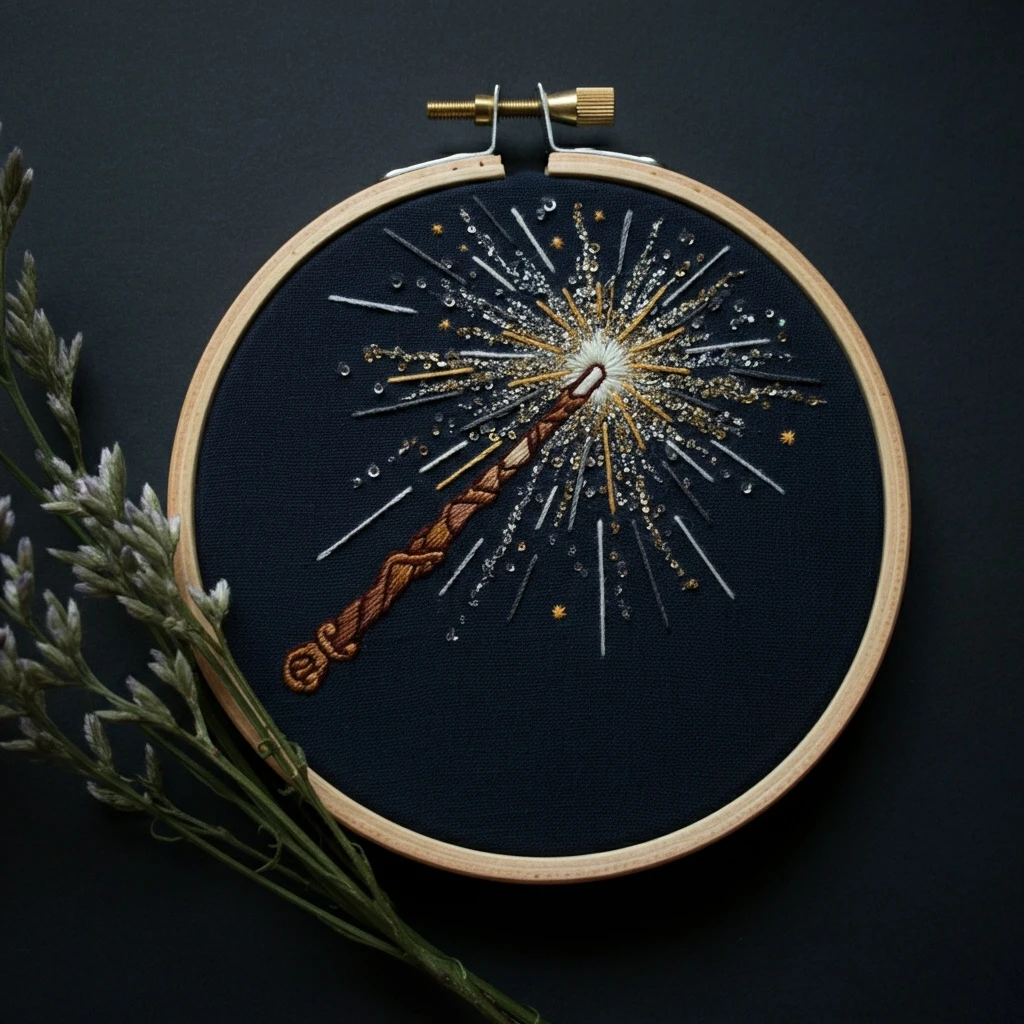 Wand Sparks  Lumos Maxima Embroidery
