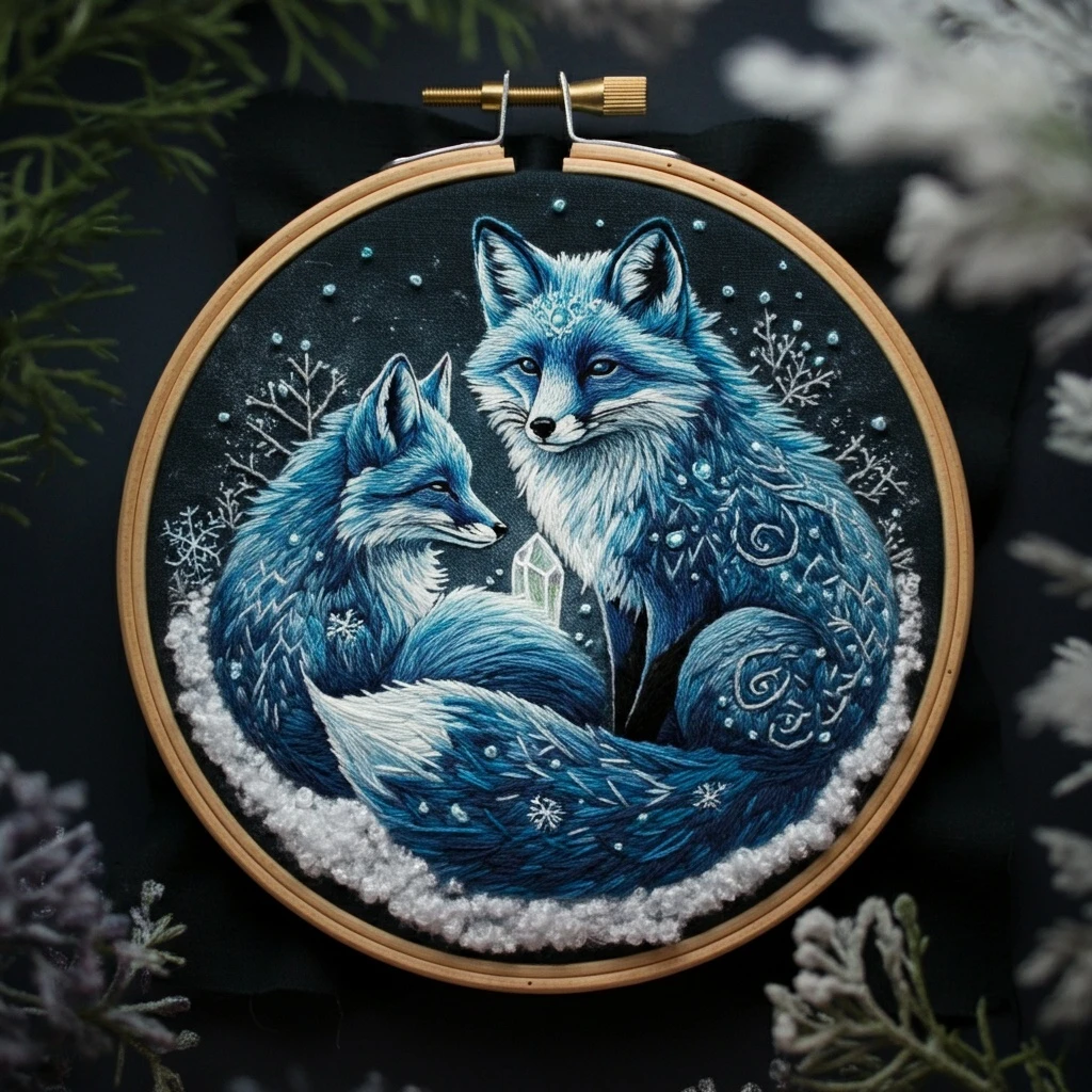 Frost Foxes Embrace (or) Winter's Guardians