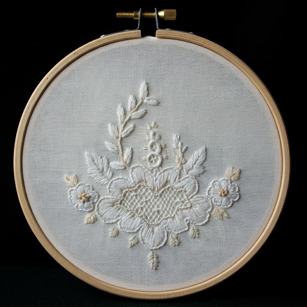 Heirloom Lace Garden (or) Monochromatic Floral Crown