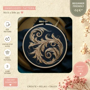 Main preview of flower bouquet nature discover hand embroidery pattern showing flower, floral, bouquet, and nature in a hand stitched hoop art design