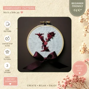 Main preview of vineyard dream nature grapes hand embroidery pattern showing flowers, leaves, vine, nature, and home in a hand stitched hoop art design
