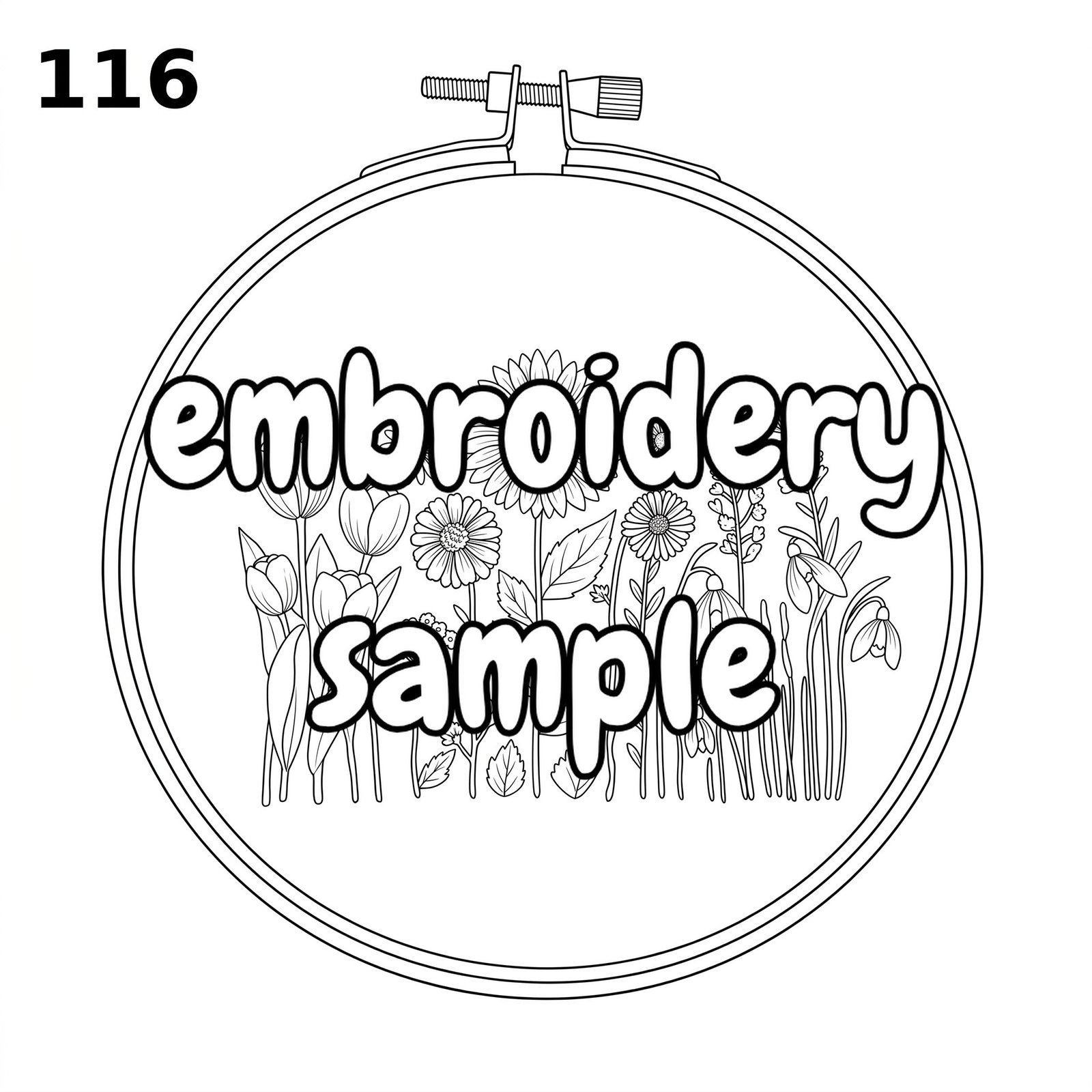 Charming Floral Hoop Art Embroidery Pattern: Stitch a Beautiful Garden Design for DIY Hoop Art - Downloadable PDF - Image 2