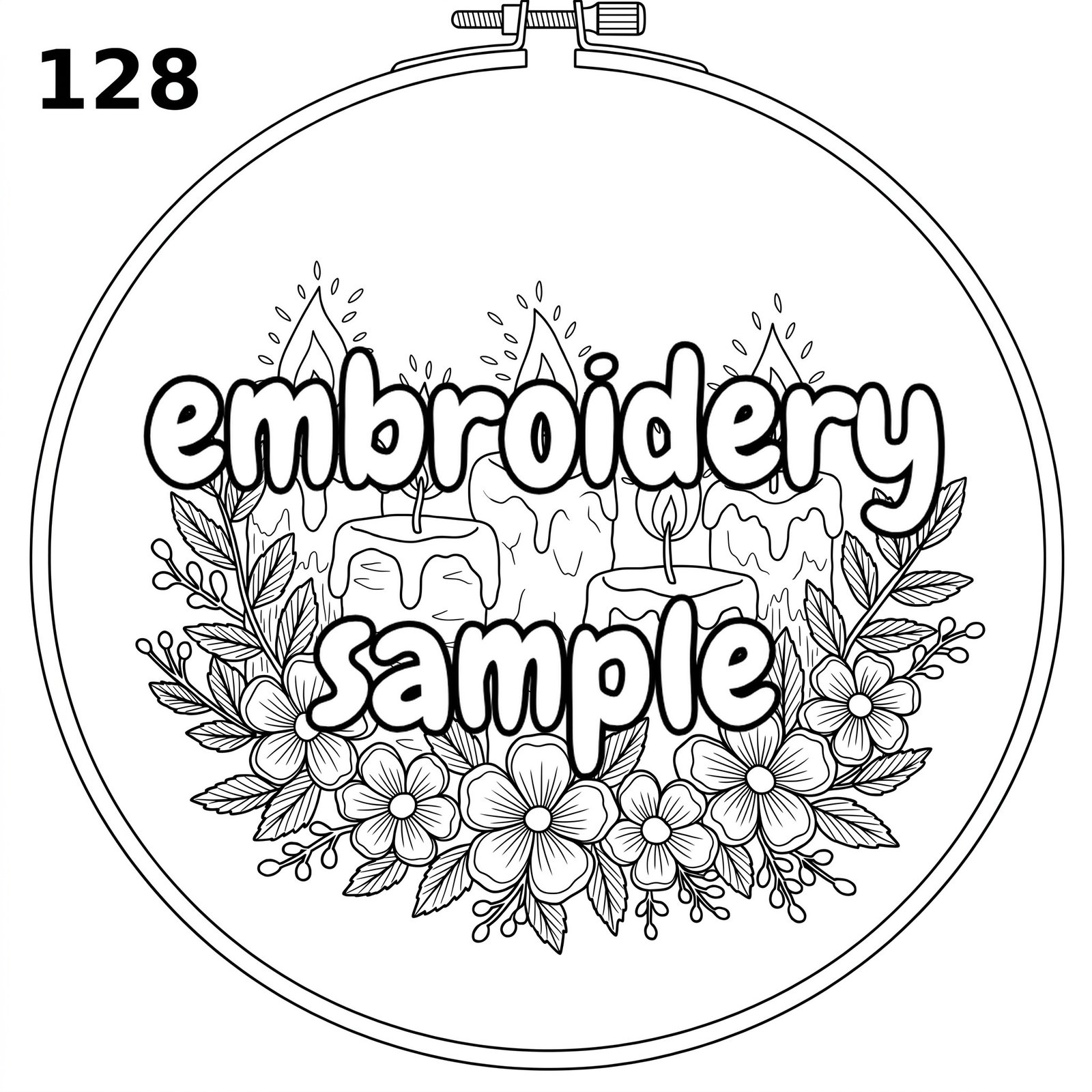 Celebrate with Holiday Flower Embroidery Pattern - Downloadable PDF - Image 2