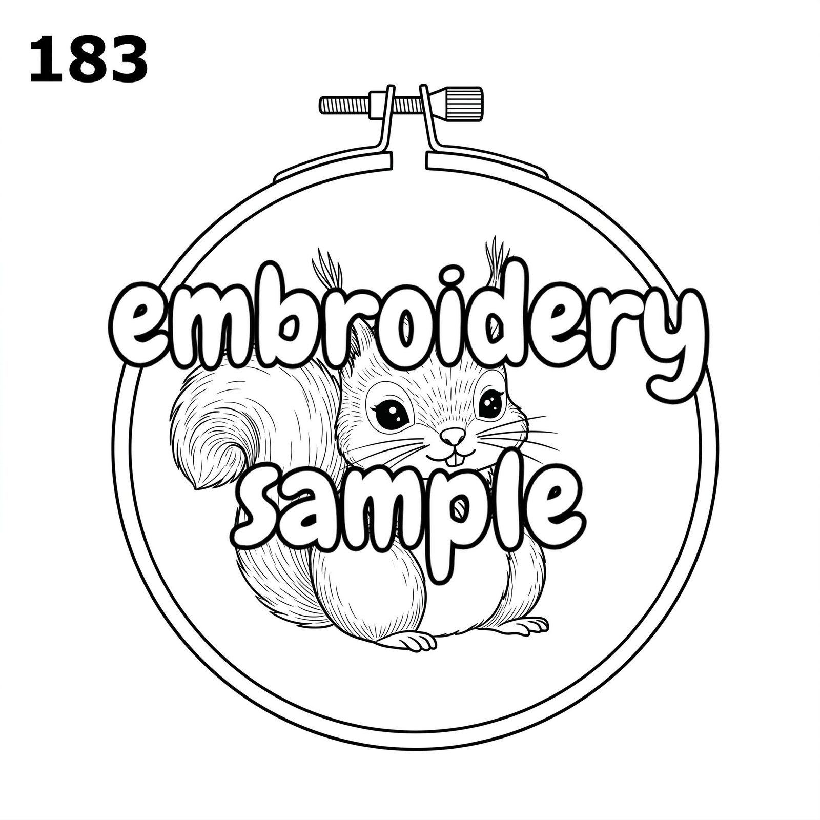 Cute Chipmunk Embroidery Pattern: A Whimsical Hand Embroidery Design for Hoop Art - Downloadable PDF - Image 2