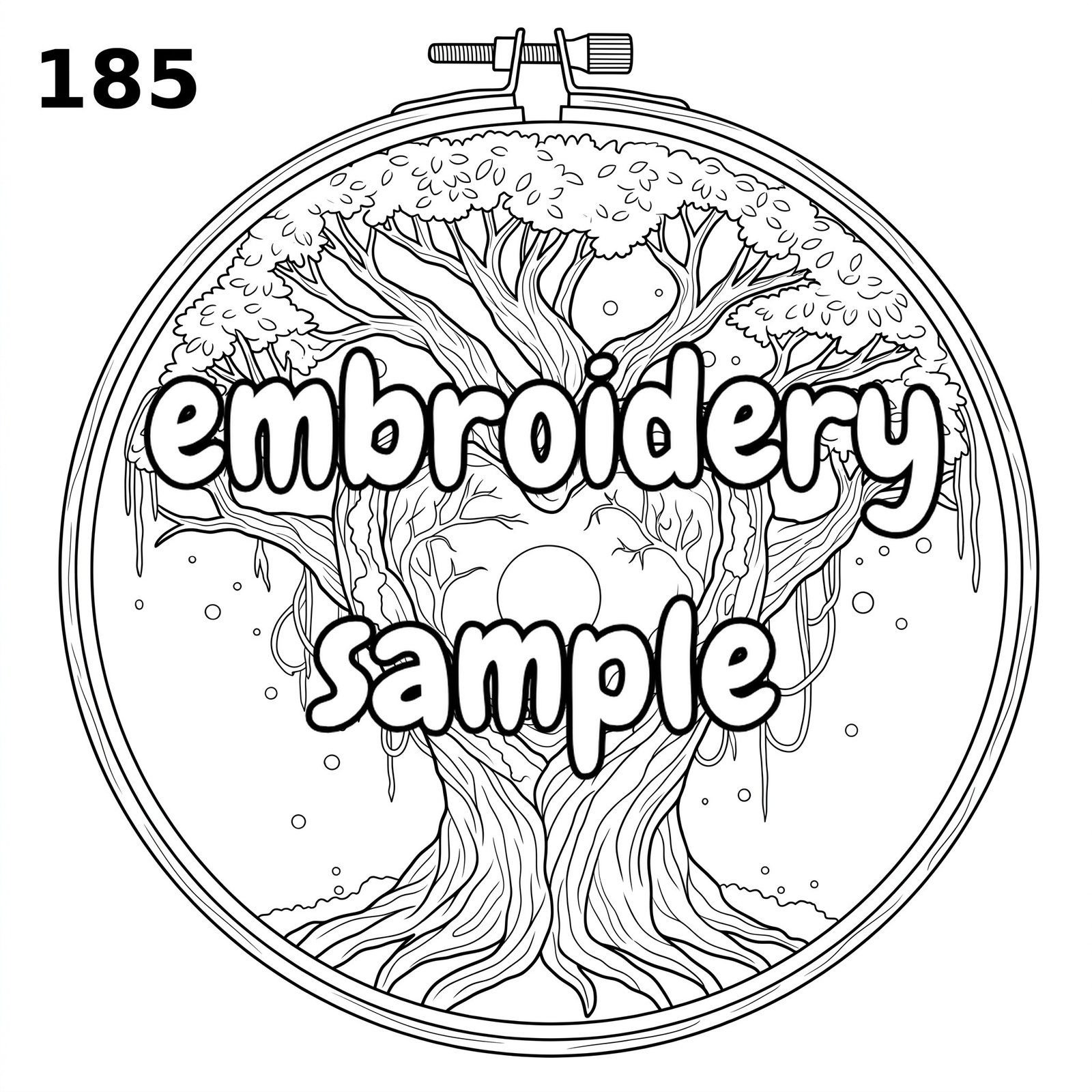 Woodland Tree Heart Embroidery Pattern: Hand Embroidery Design for Hoop Art - Downloadable PDF - Image 2