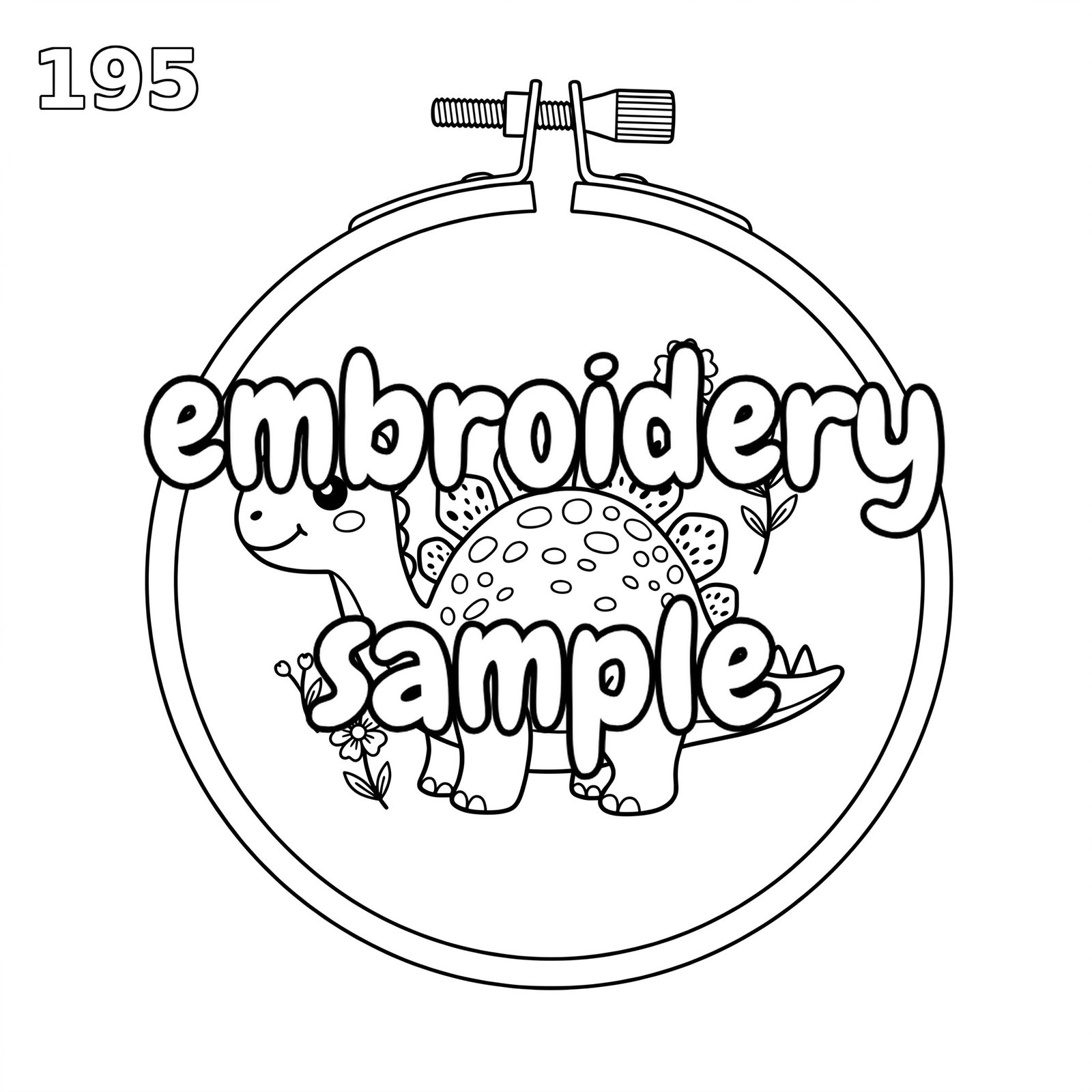 Hand Embroidery Pattern: Stitch a Cute Turtle with Flowers and Green Leaves - Downloadable PDF Hoop Art - Image 2
