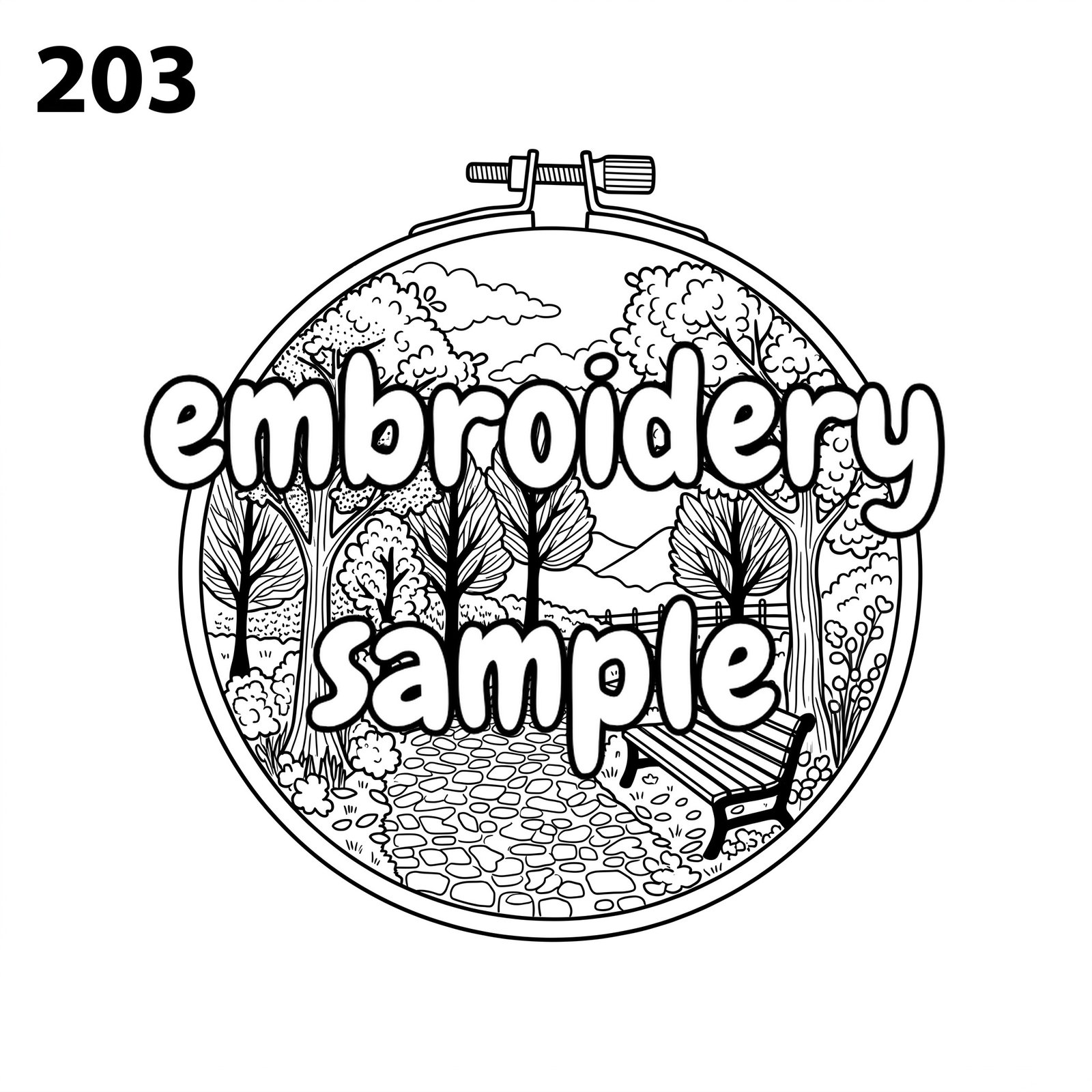 Seasonal Embroidery Pattern: Stitch a Cozy Scene with Trees and Fall Leaves - Downloadable PDF Hand Embroidery - Image 2
