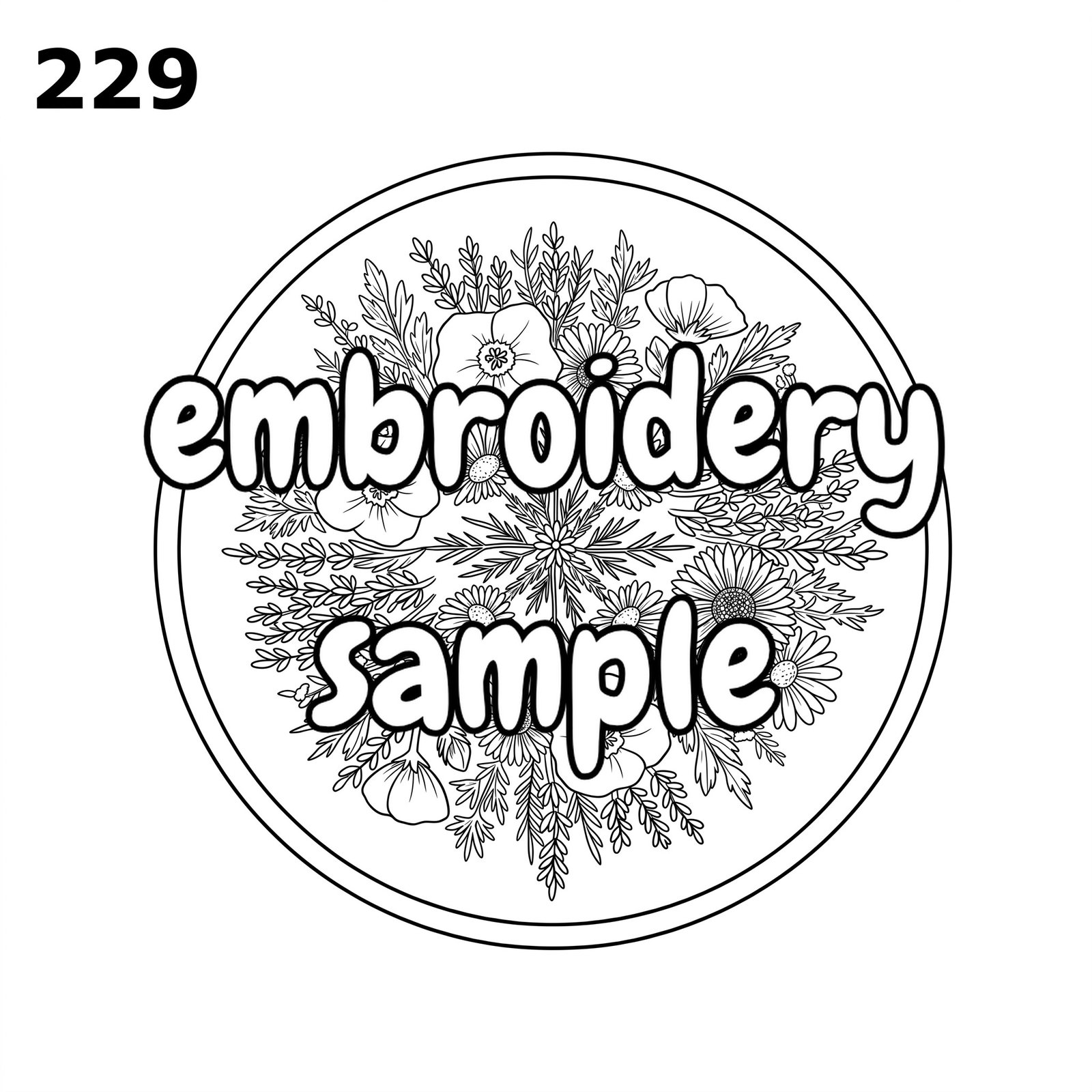 Charming Floral Embroidery Pattern: Stitch a Vibrant Scene with Flowers and Nature - Downloadable PDF Hand Embroidery - Image 2