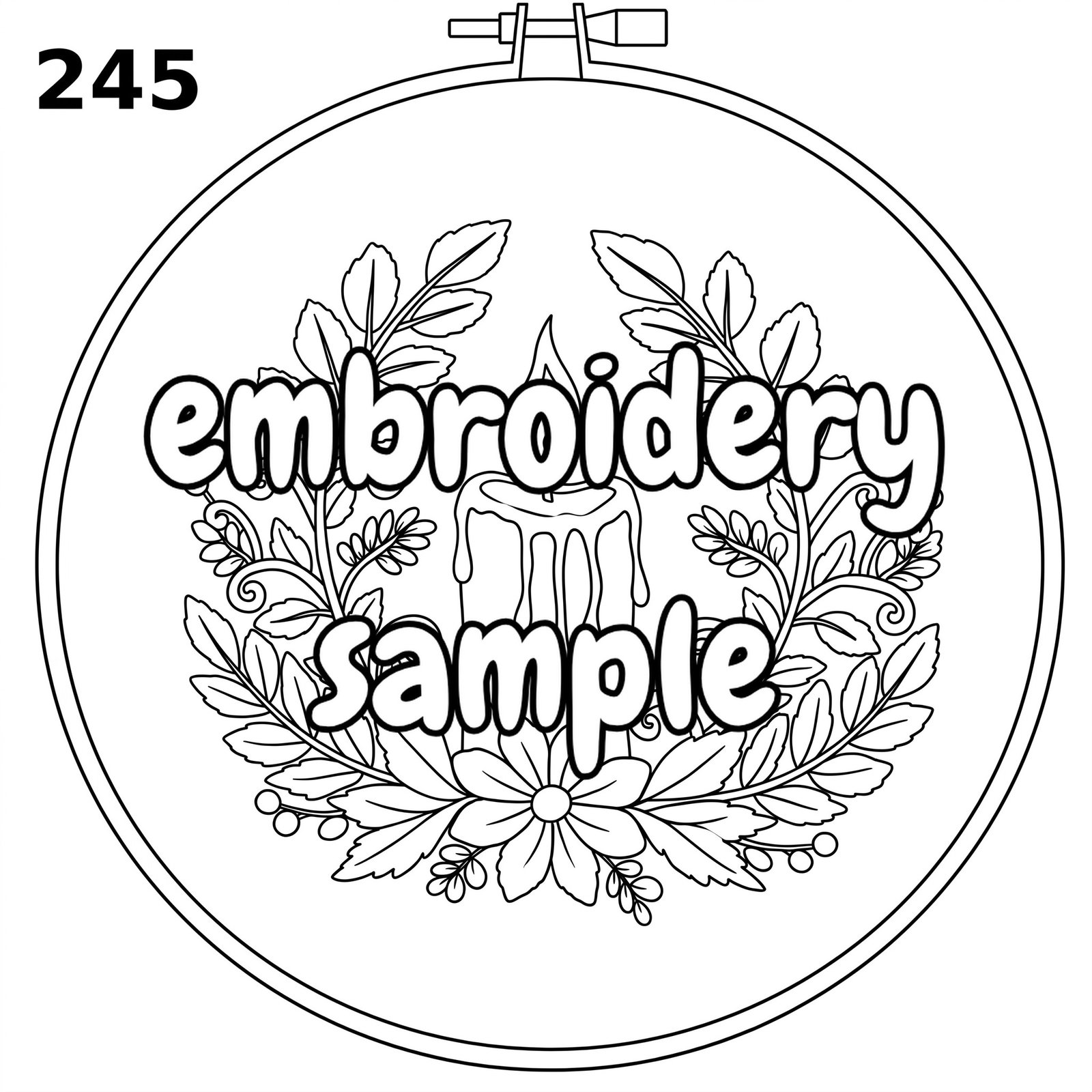 Floral Embroidery Pattern: Elegant Nature Design | Downloadable PDF Hoop Art - Image 2