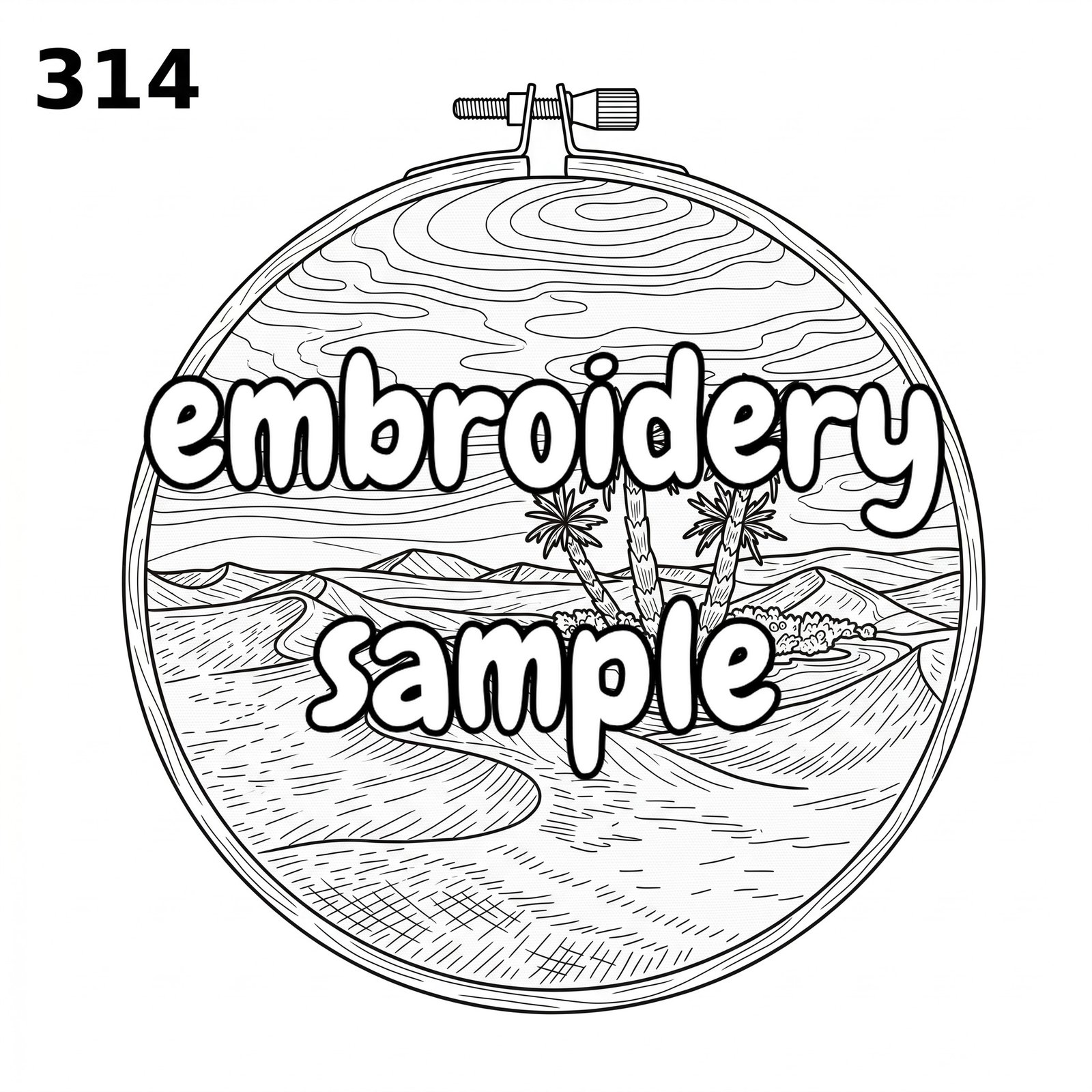 Downloadable Hand Embroidery Pattern: Stitch Your Own Serene Beach Scene - A Perfect Hoop Art Design for Beginners and Nature Lovers - Image 2