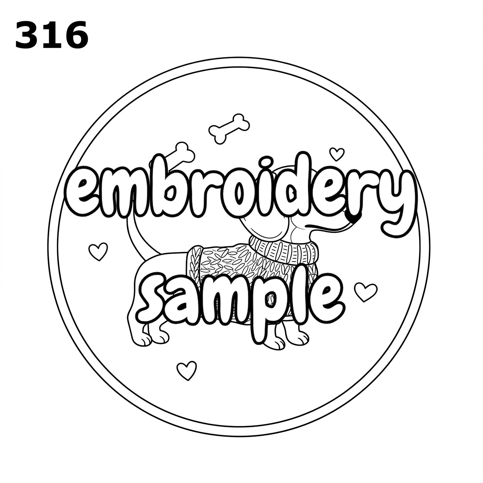 Cute Canine Companion Hand Embroidery Pattern: Stitch Your Own Design with Dog Bone, Food Bowl and Star Treats - Downloadable PDF - Image 2