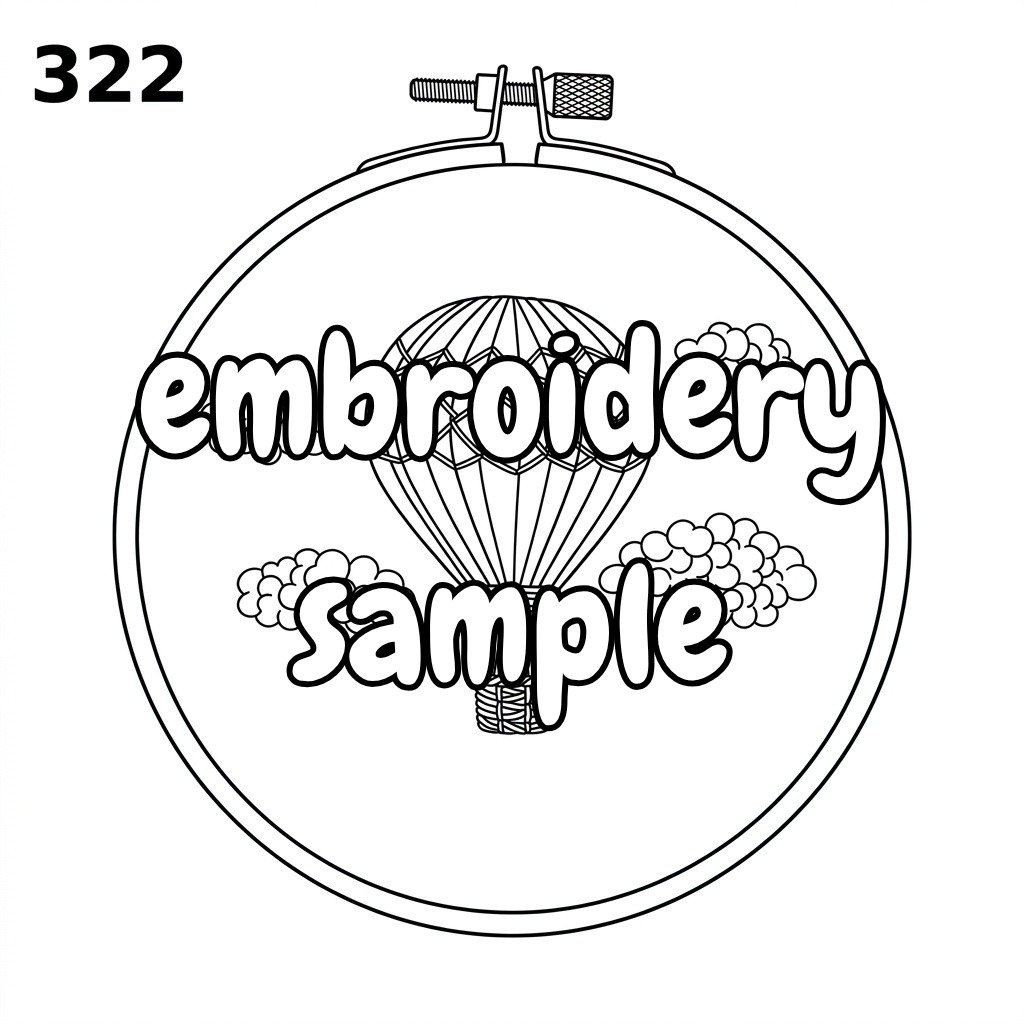 Downloadable Embroidery PDF: Create a Hoop Art Design with Airplane, Hot Air Balloon and Clouds - Hand Embroidery Pattern - Image 2