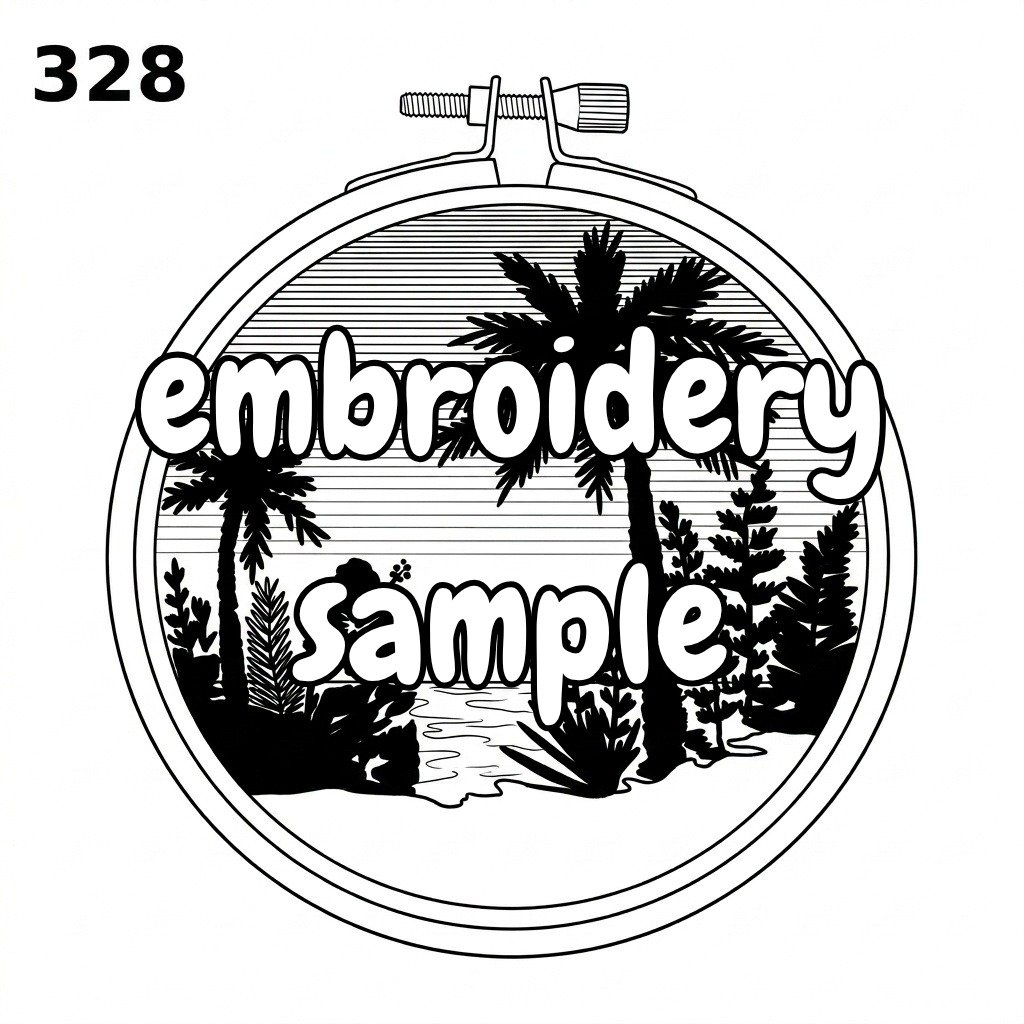 Tropical Vacation Hand Embroidery Pattern: Stitch a Relaxing Beach Scene - Downloadable PDF Hoop Art Design - Image 2
