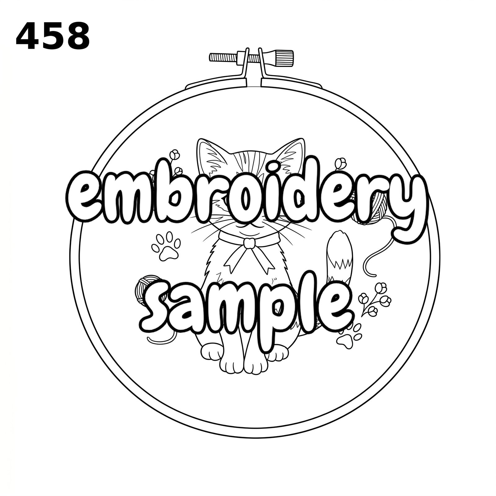 Charming Cat Hand Embroidery Pattern: Stitch a Cozy Scene with Your Feline Friend - Downloadable PDF - Image 2