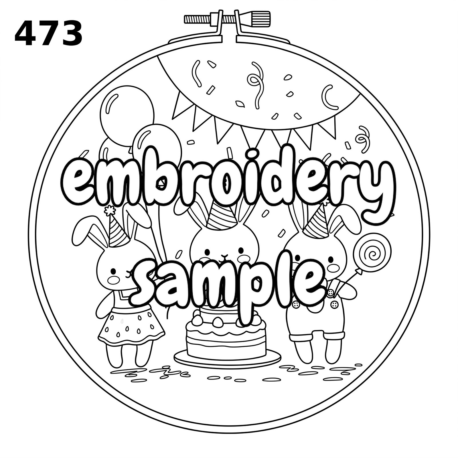 Birthday Bunnies Embroidery Pattern: Celebrate with These Adorable Stuffed Bunnies - Downloadable PDF - Image 2