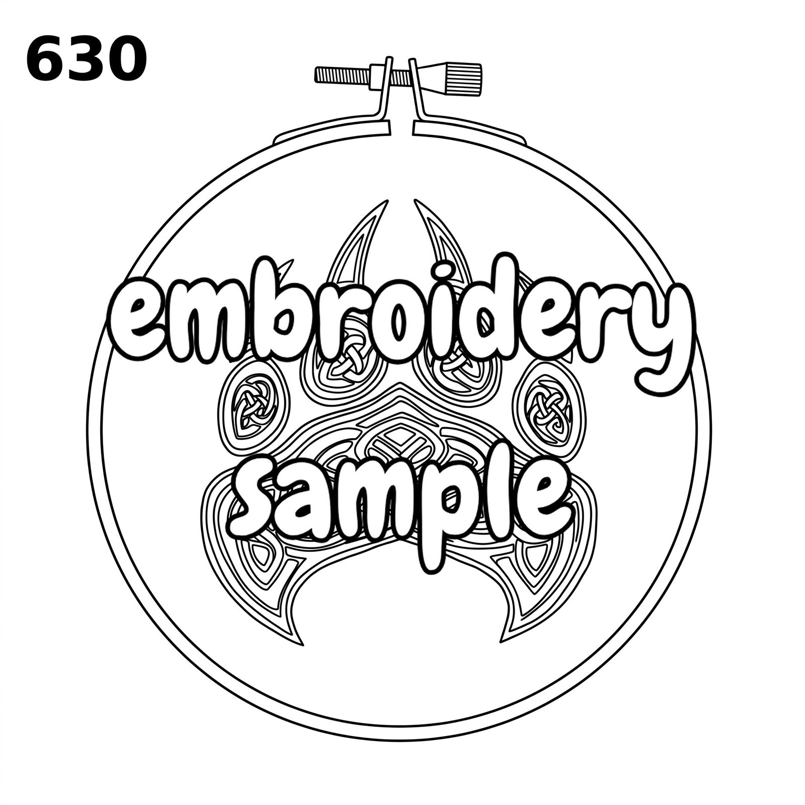 Bear Paw Celtic Knot Hand Embroidery Pattern: Stitch a Wilderness Scene - Downloadable PDF - Image 2