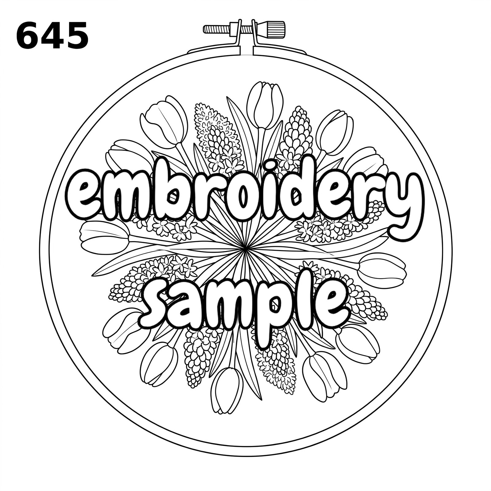 Spring Floral Hand Embroidery Pattern: Stitch a Beautiful Nature Scene with Flowers - Downloadable PDF Hoop Art - Image 2