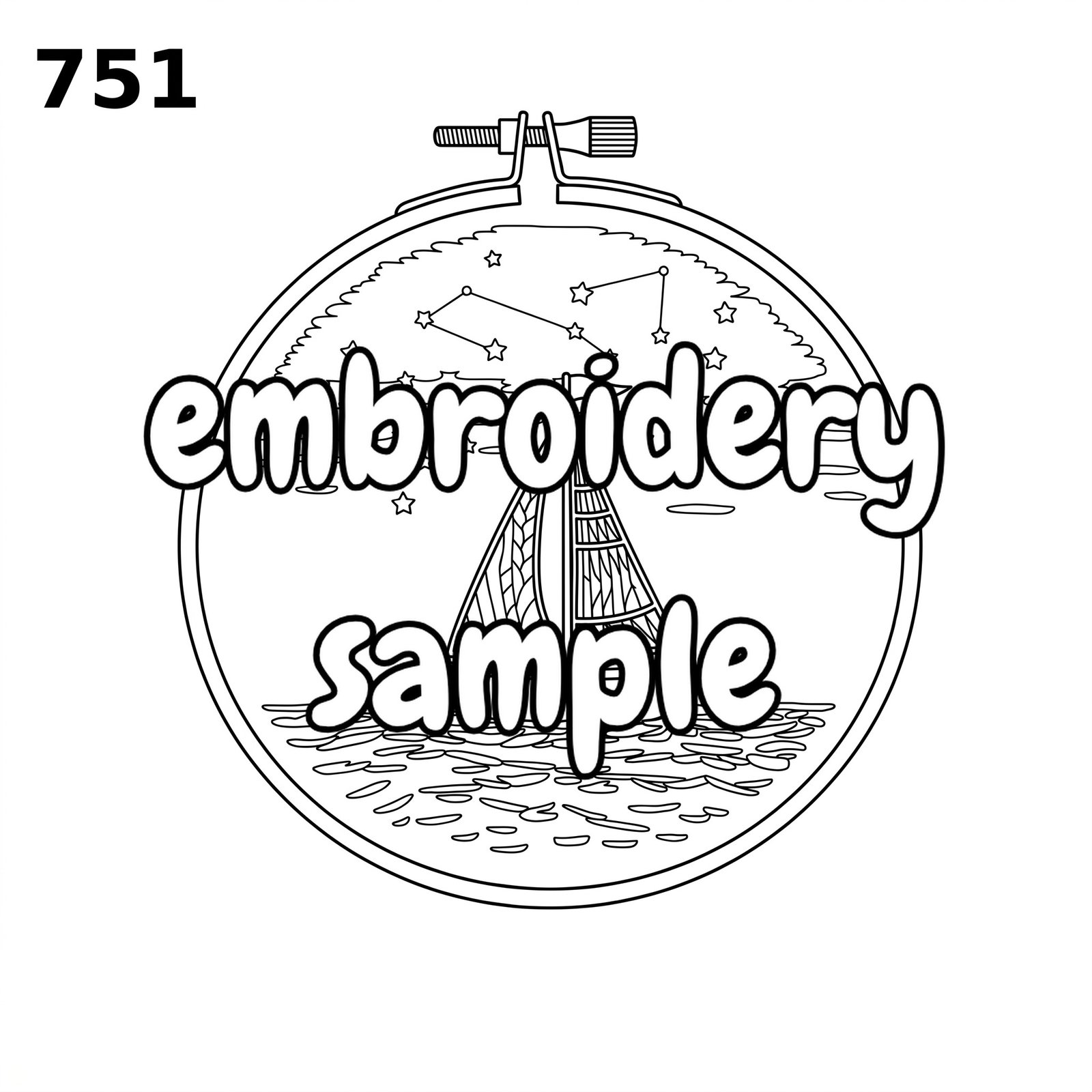 Hand Embroidery Pattern: Serene Seaside Scene - Downloadable PDF - Image 2