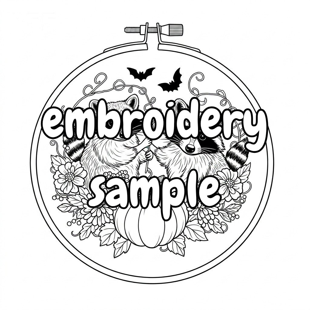 Autumn Foxes Embroidery PDF: Stitch a Cozy Nature-Inspired Scene with Foxes and Fall Flowers - Image 2