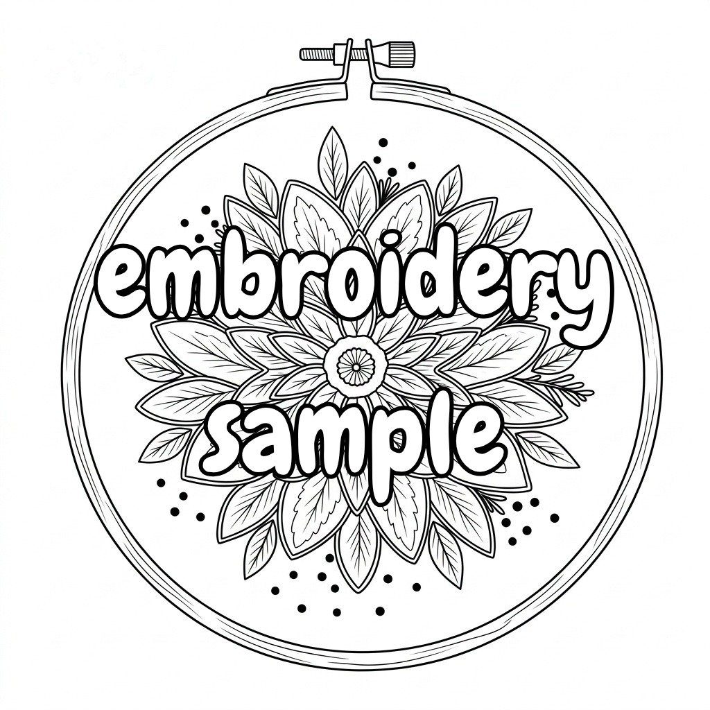 Elegant Flower Hoop Art Embroidery Pattern: Stitch a Gorgeous Nature-Inspired Design - Downloadable PDF - Image 2