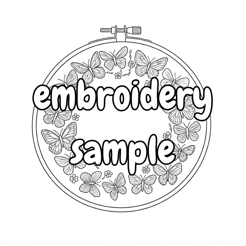 Nature's Whimsy Hand Embroidery Pattern: Stitch a Colorful Floral and Butterfly Design - Downloadable PDF - Image 2