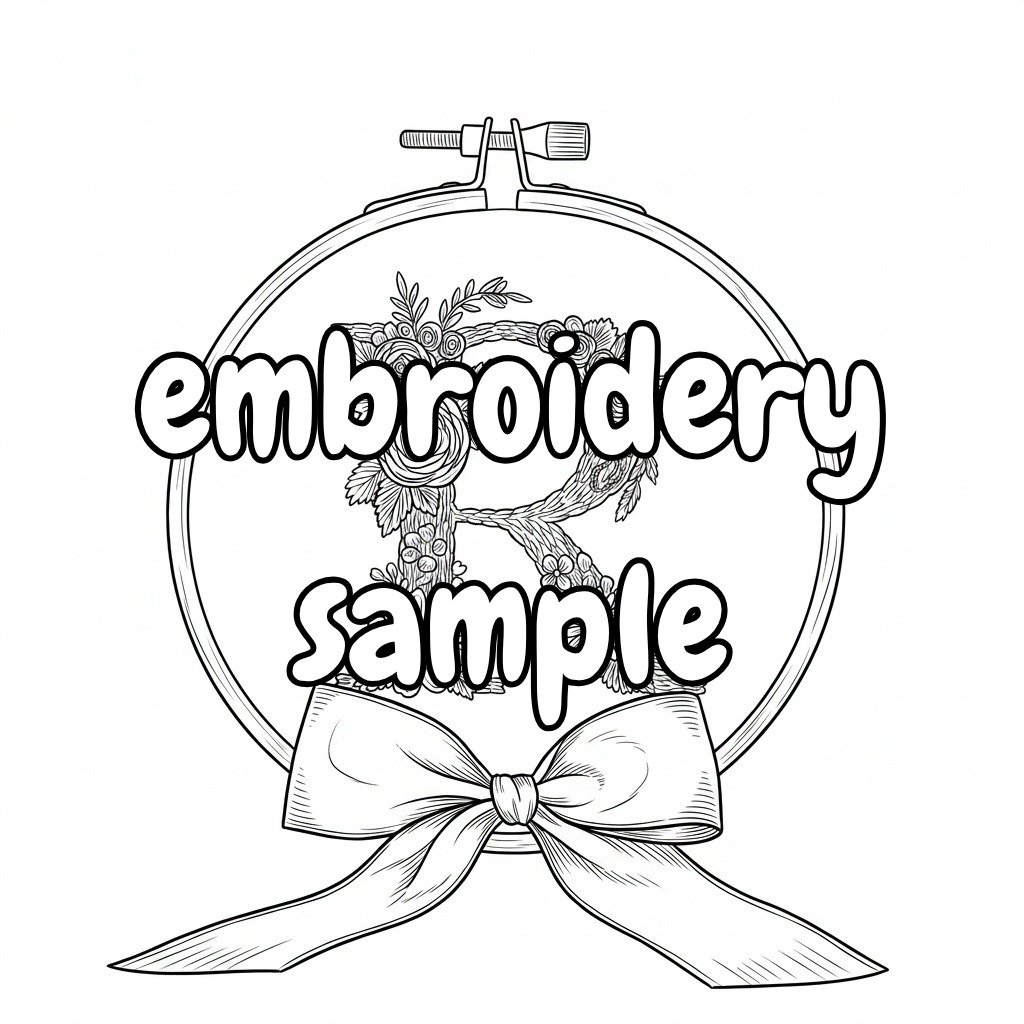Chic Lettering Embroidery Pattern: Customize your initials with a touch of elegance - Downloadable PDF - Image 2