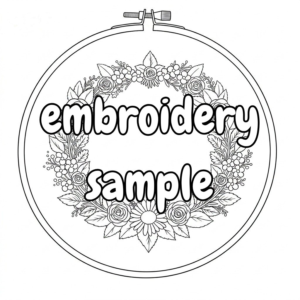 Charming Floral Wreath Hand Embroidery Pattern: Elevate Your Hoop Art with a Nature-Inspired Design - Downloadable PDF - Image 2