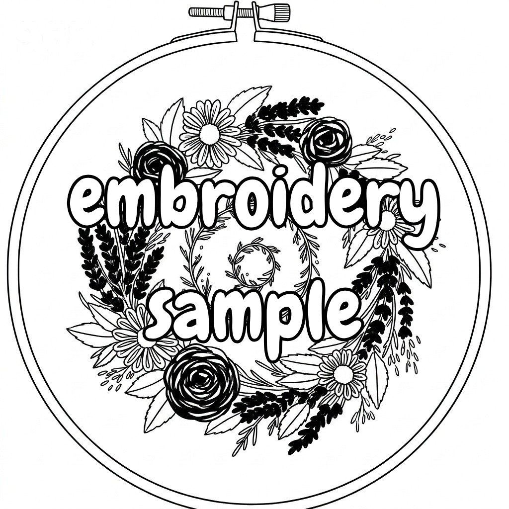 Hand Embroidery Pattern: Spring Floral Wreath - Downloadable PDF Hoop Art - Image 2